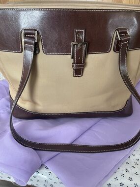 Vintage Classic Two-Tone Brown and Cream Men's/womens Tote Bag